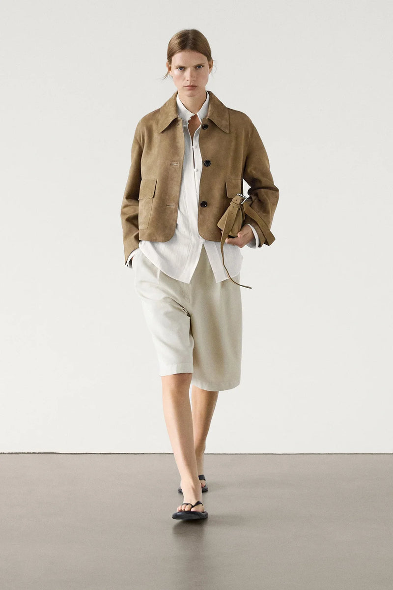 LEDERJACKE AUS SUEDE