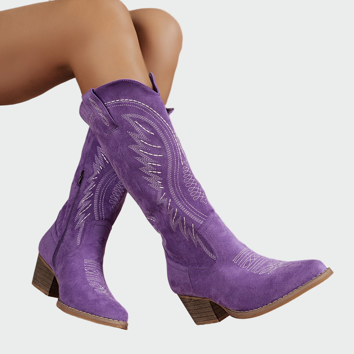 Modische bestickte Western-Stiefel