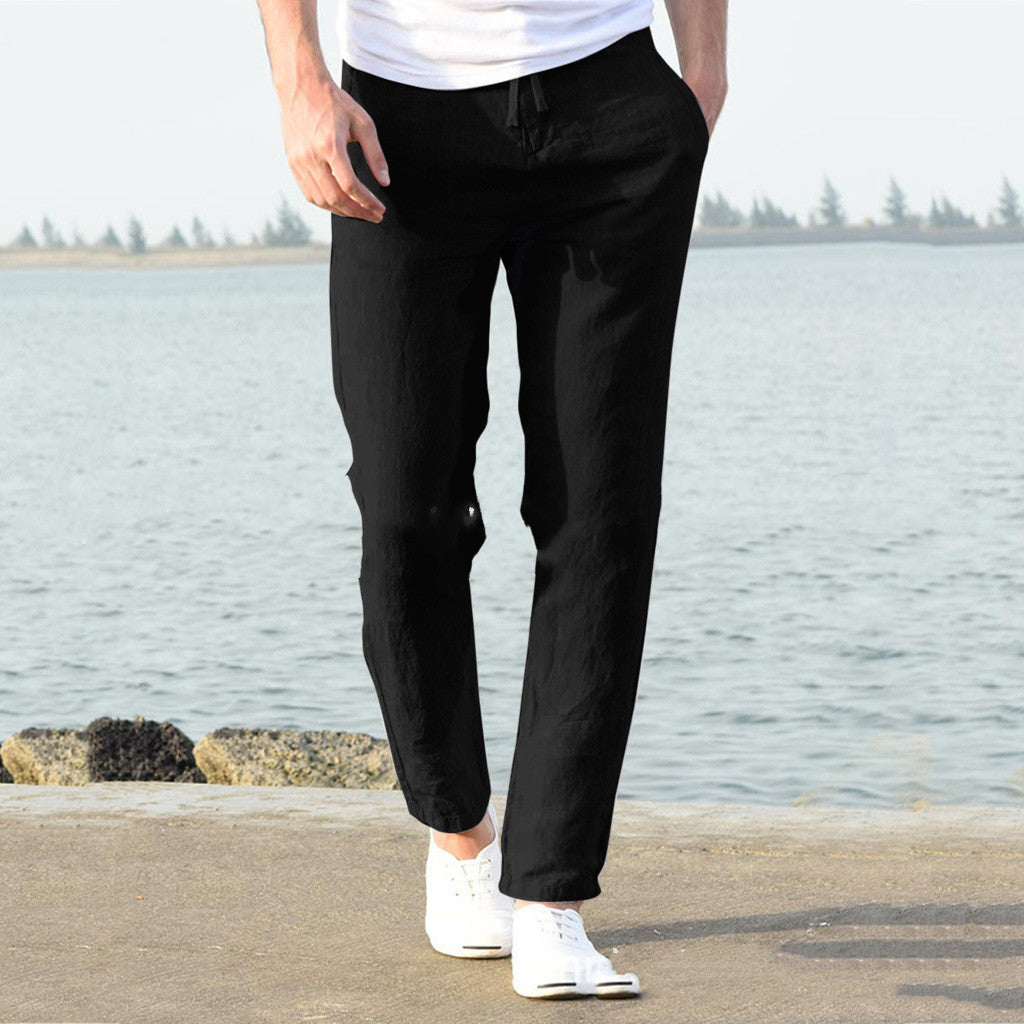 Herren Freizeithose mit elastischem Bund – Bequeme und stilvolle Stoffhose für Alltag und Urlaub