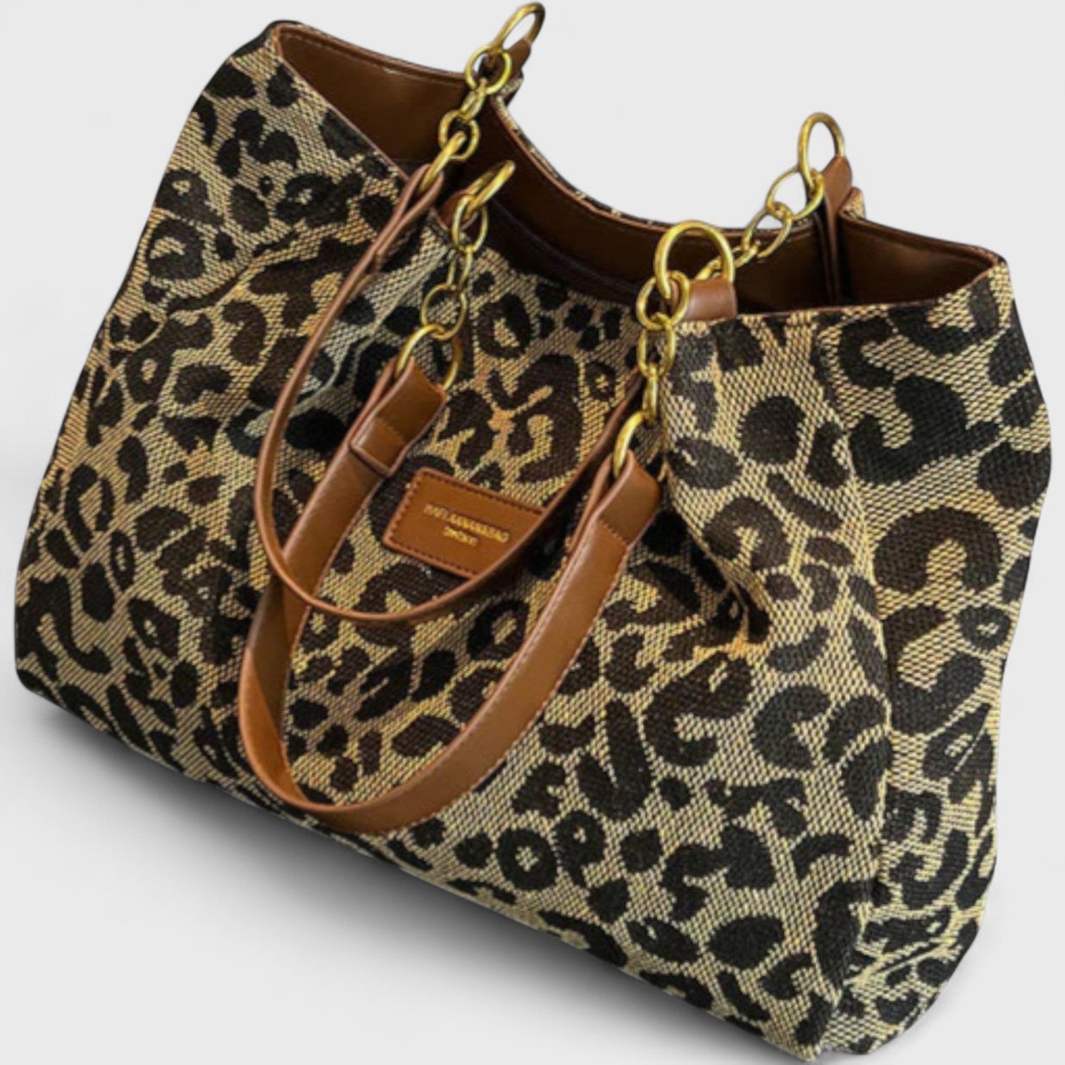 Alizée | Einkaufstasche aus Canvas mit Leopardenmuster