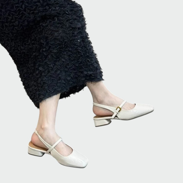 Olivia - Mary Jane Schuhe mit quadratischer Spitze