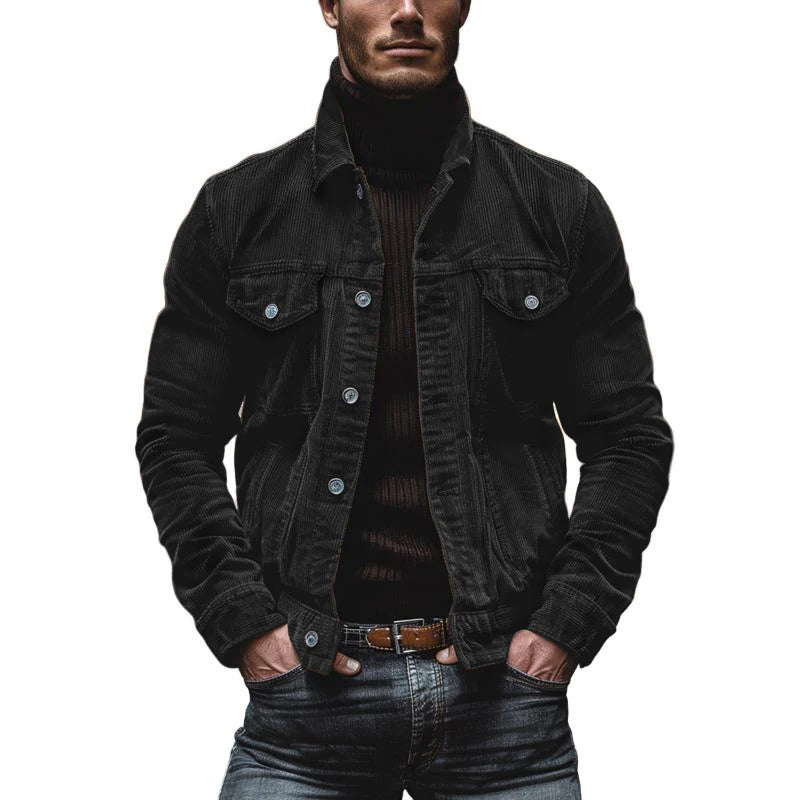 Vintage-Jacke mit Mehreren Brusttaschen für Herren