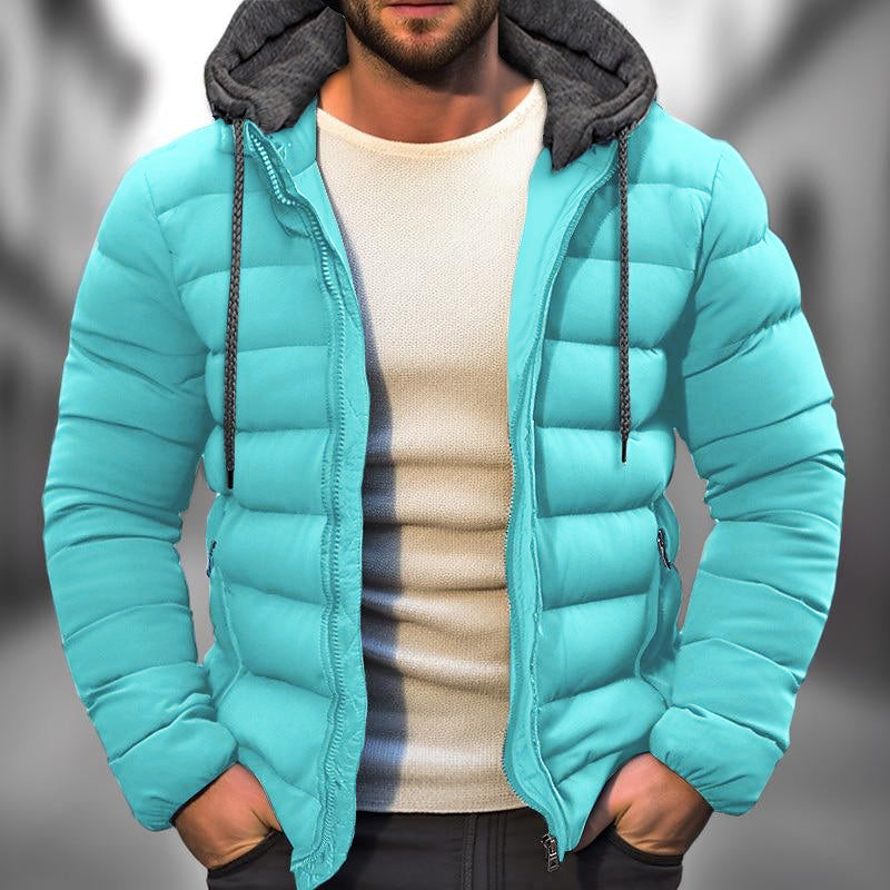 Gesteppte Kapuzenjacke für Herren