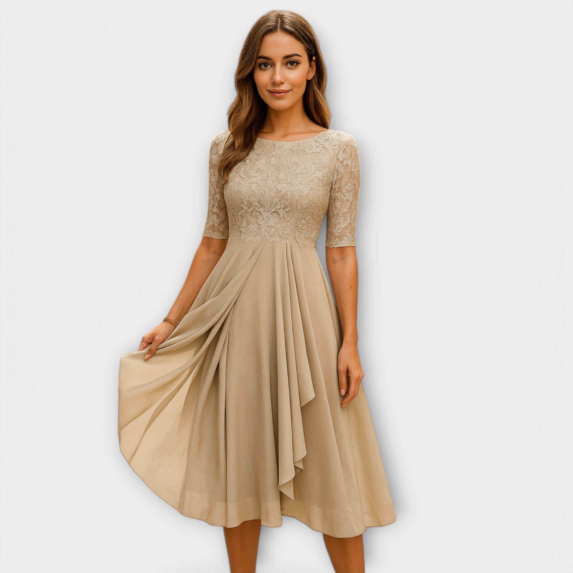 The product title remains unchanged: "Kleid für Hochzeitsgäste".