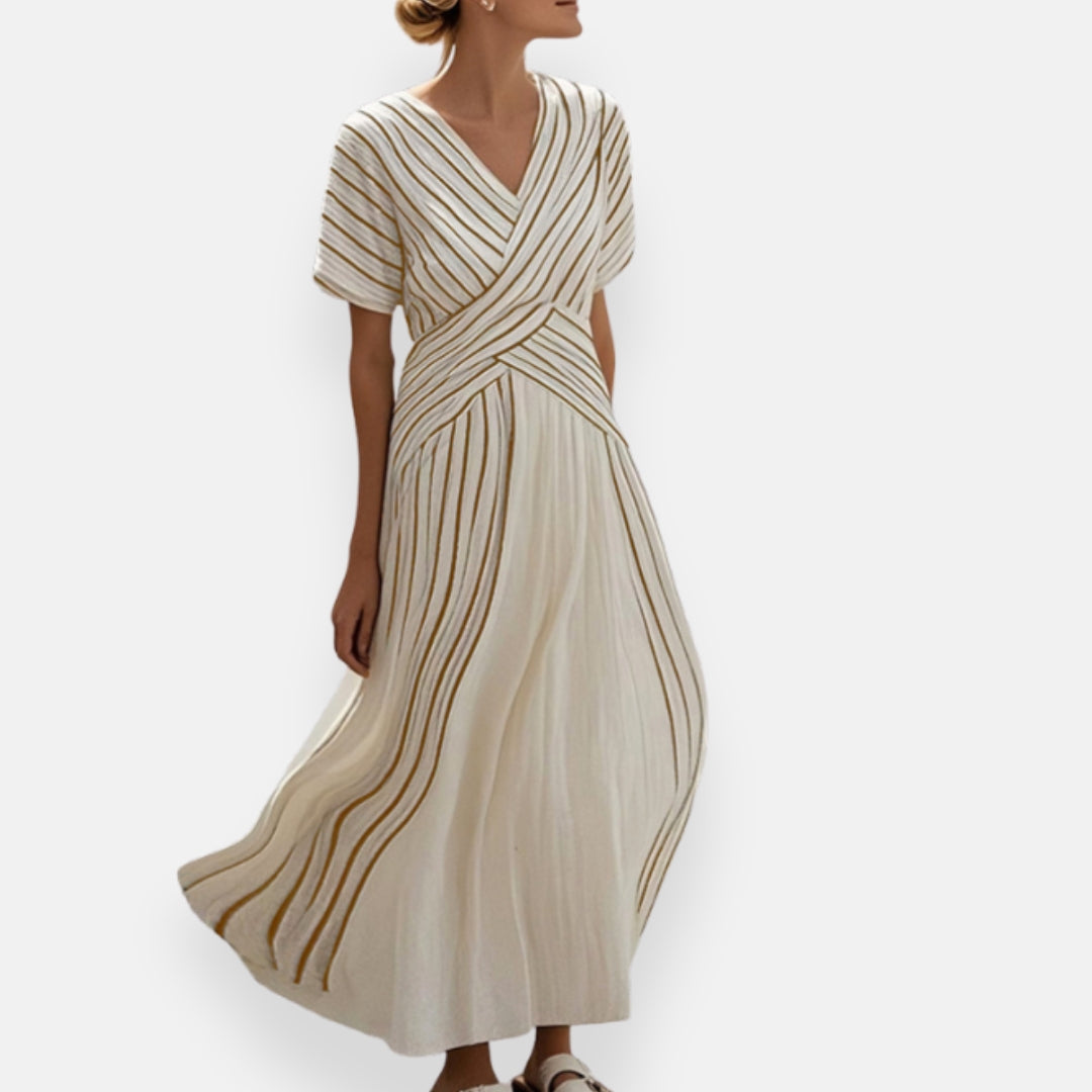Philippinisch | Fließendes gestreiftes Kleid