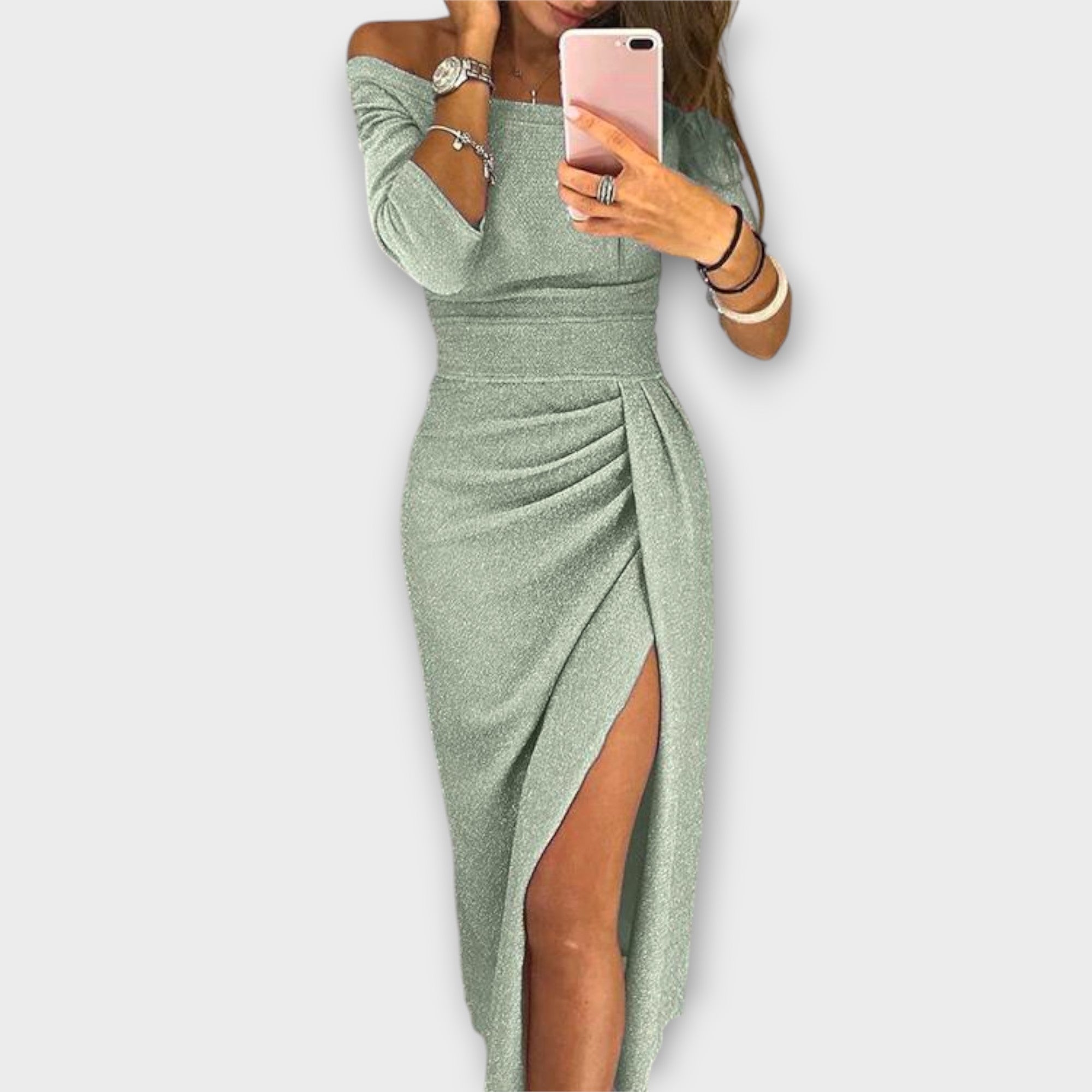 Aurora - Elegantes Off-Shoulder Kleid