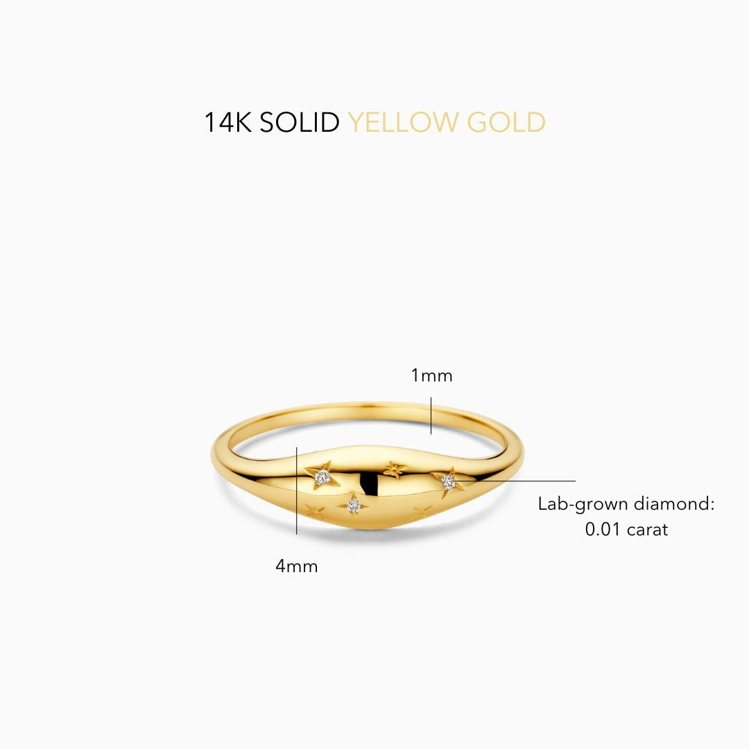 Diamant-Domring | Gold