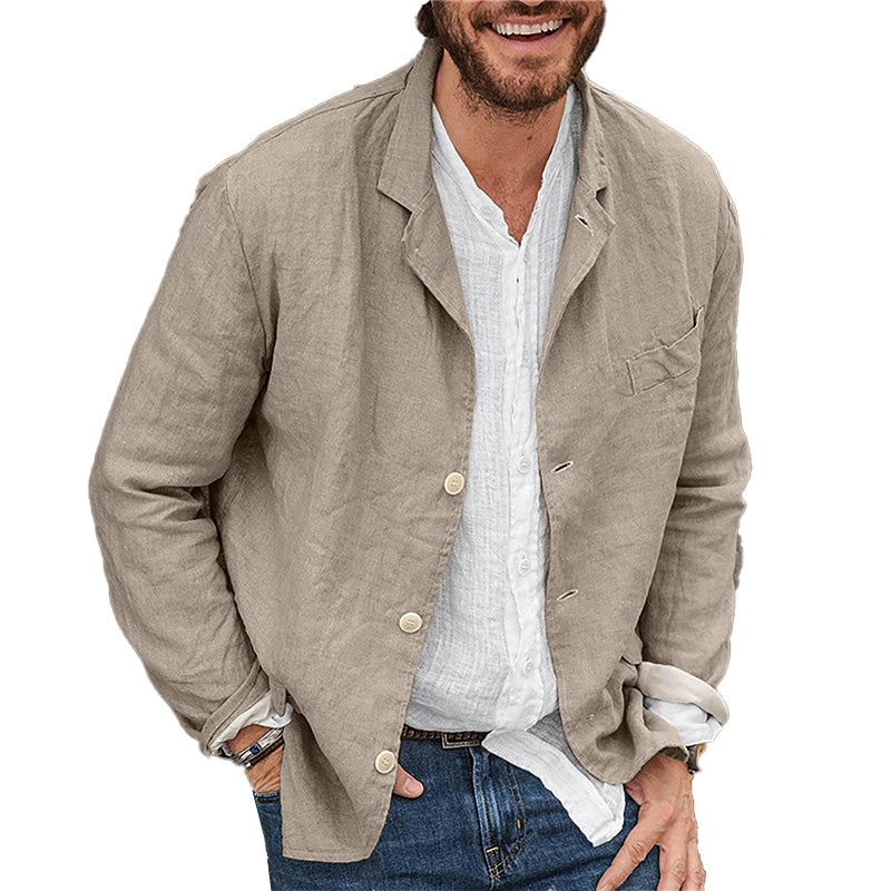 Lässige Jacke mit Reverskragen für Herren