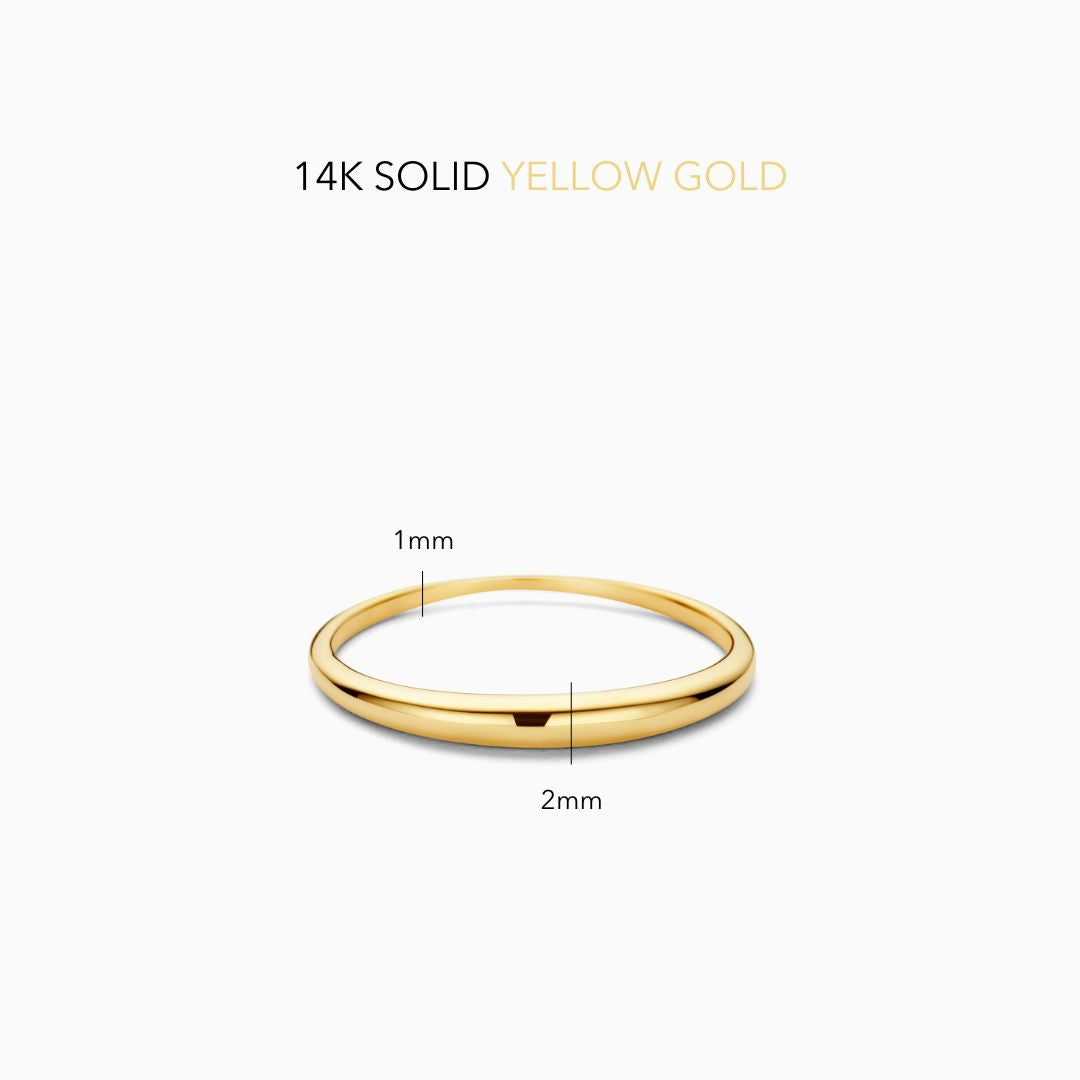Anello Slim Dome | Gold