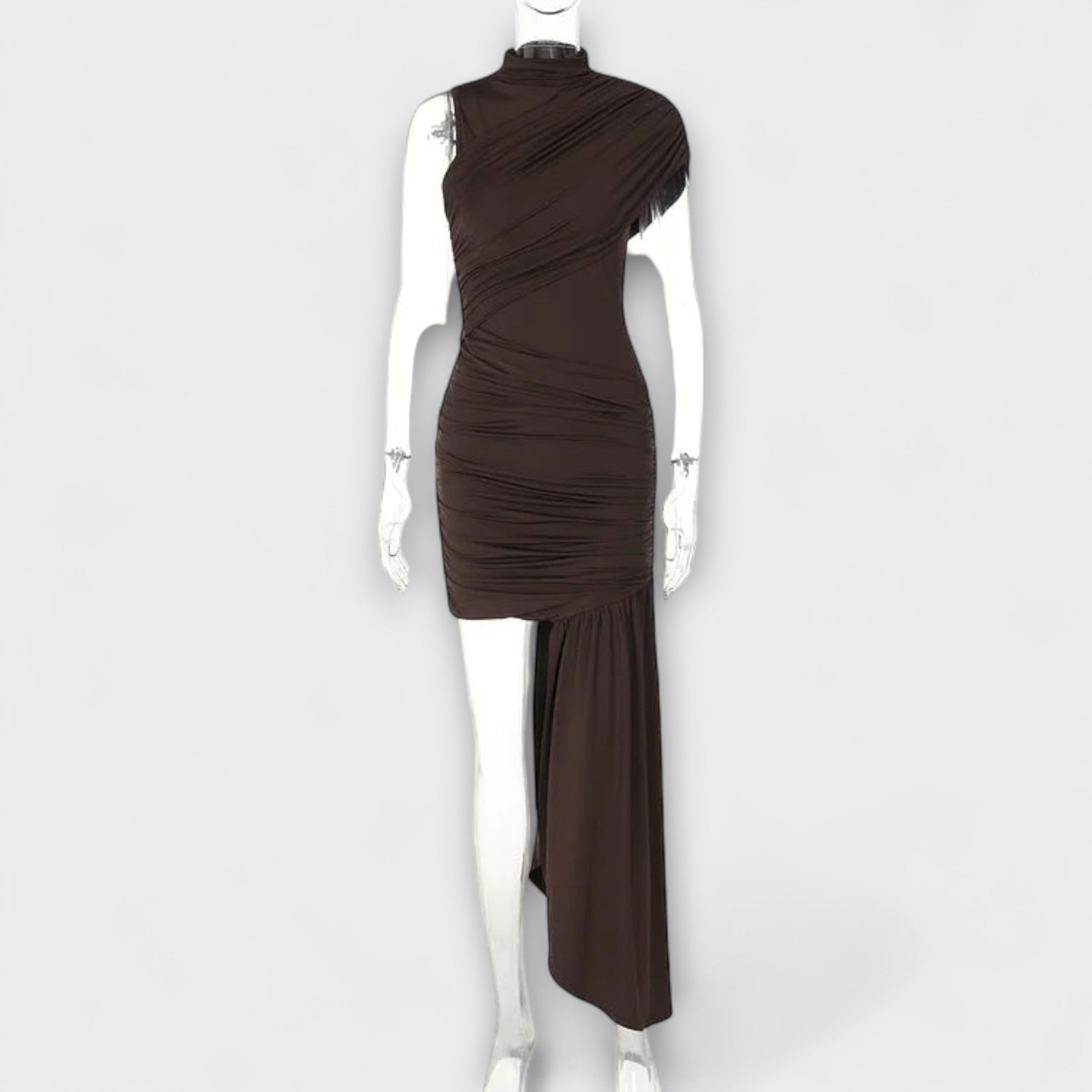 Aurora - Schickes, schmal geschnittenes Kleid mit Rundhalsausschnitt und Plissee