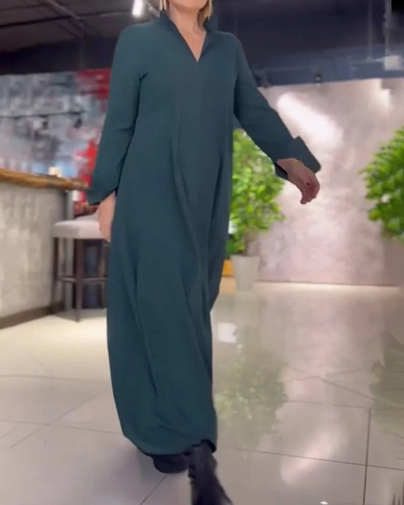 HELENA™ | LANGES WEITES KLEID MIT SEITLICHEN SCHLITZEN