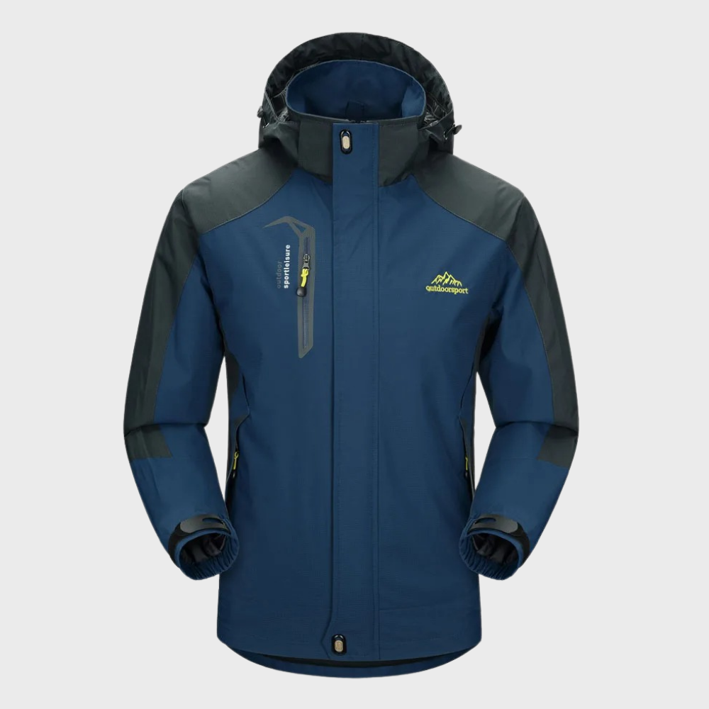 Herren Softshell-Jacke mit Kapuze, winddichter Membran und wasserabweisender Ausführung