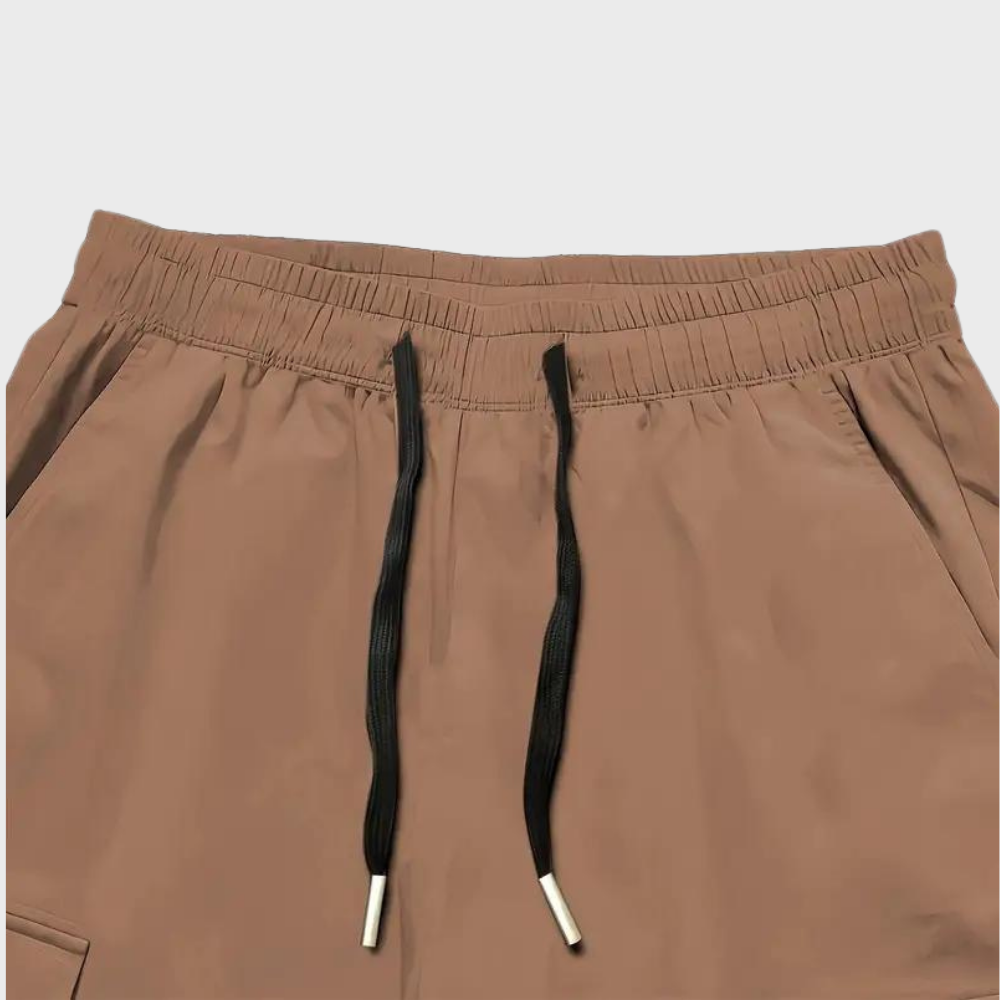 Herren Cargo Jogginghose – Lila Streetwear-Hose mit Reißverschlusstaschen & Bündchen