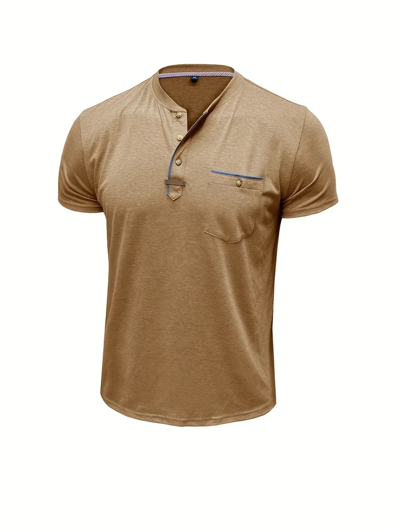 Weiches Basic T-Shirt mit Brusttasche für Herren