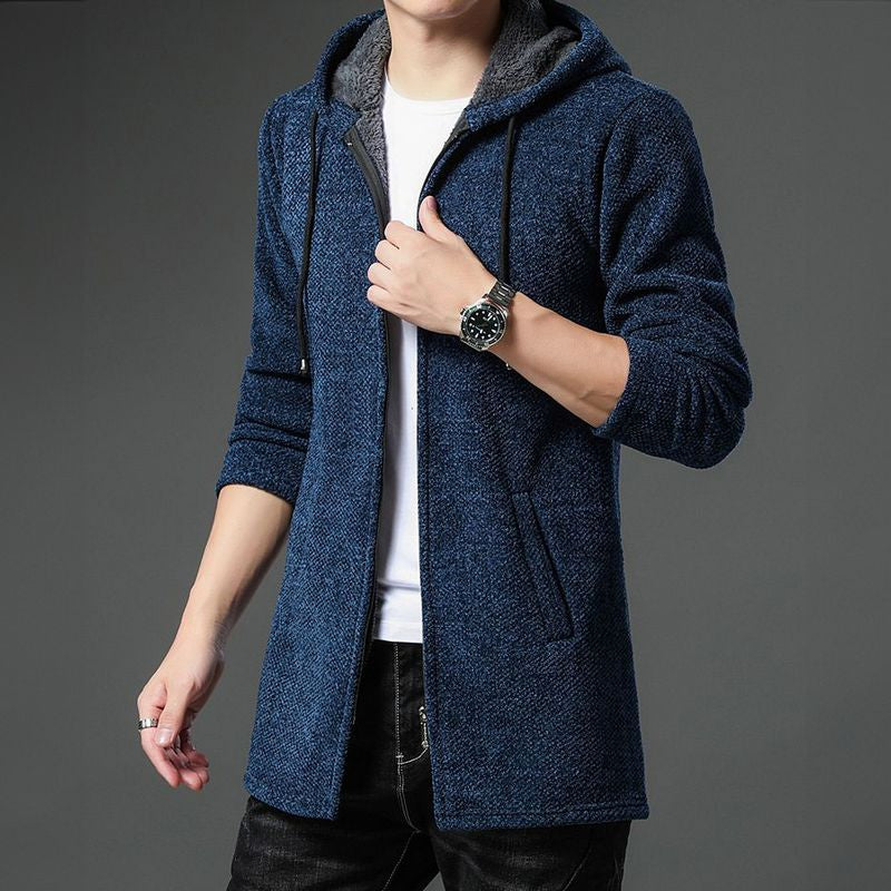 Warme Strickjacke für Herren mit Fleece-Futter