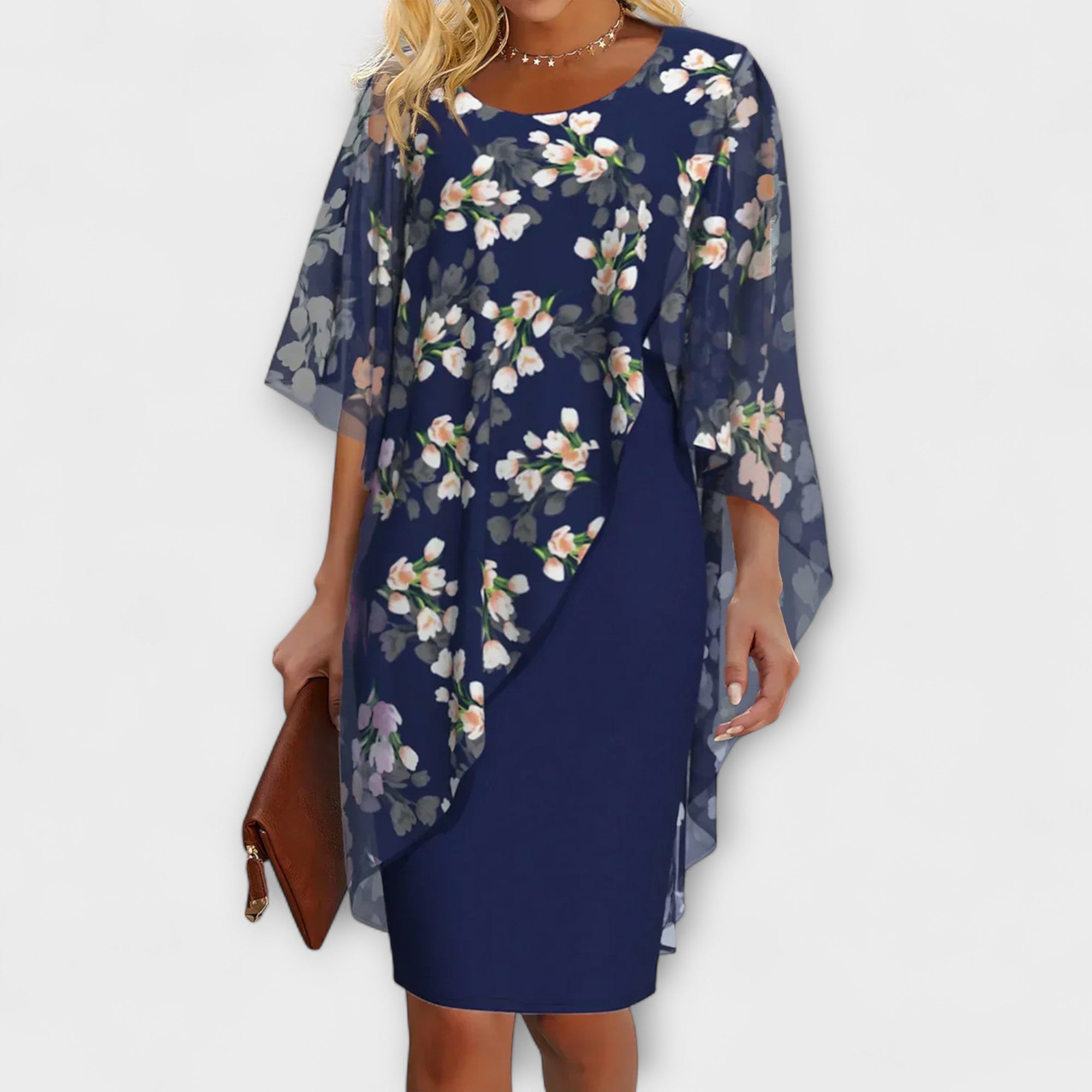Aurora - Florales Chiffon-Damenkleid