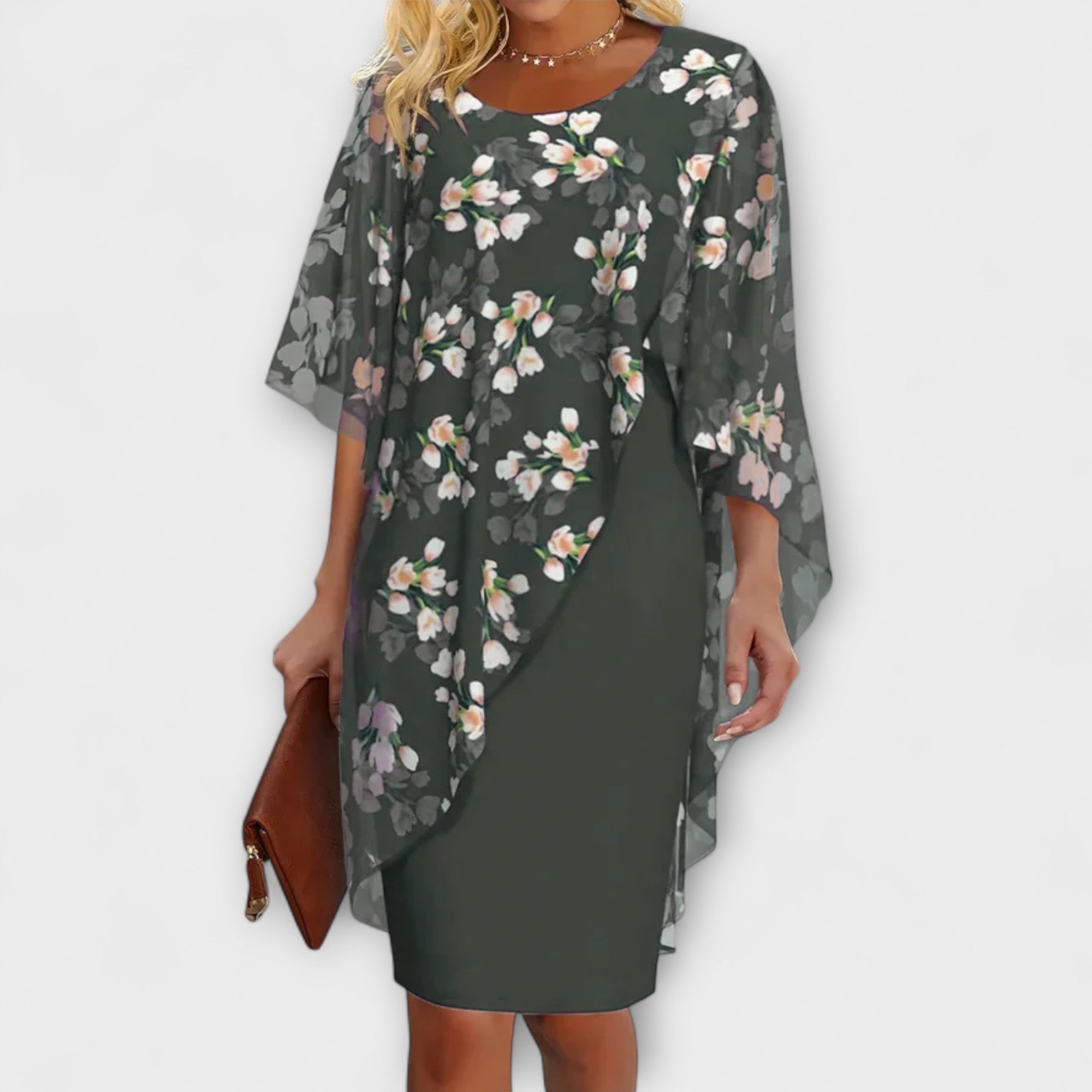 Aurora - Florales Chiffon-Damenkleid