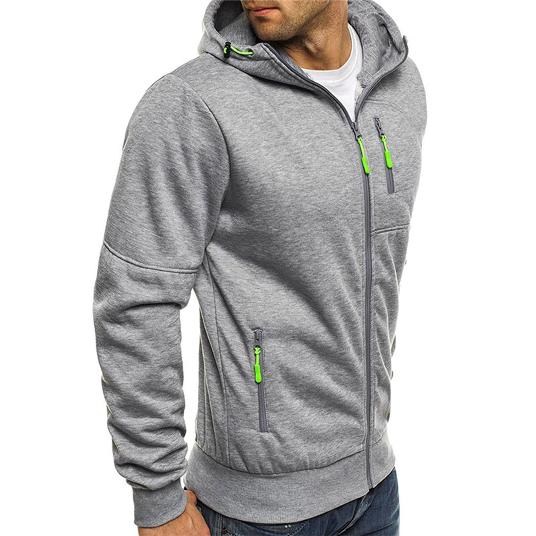 JACKS - Leichter Sommerpullover mit Reißverschluss und Kapuze für Männer