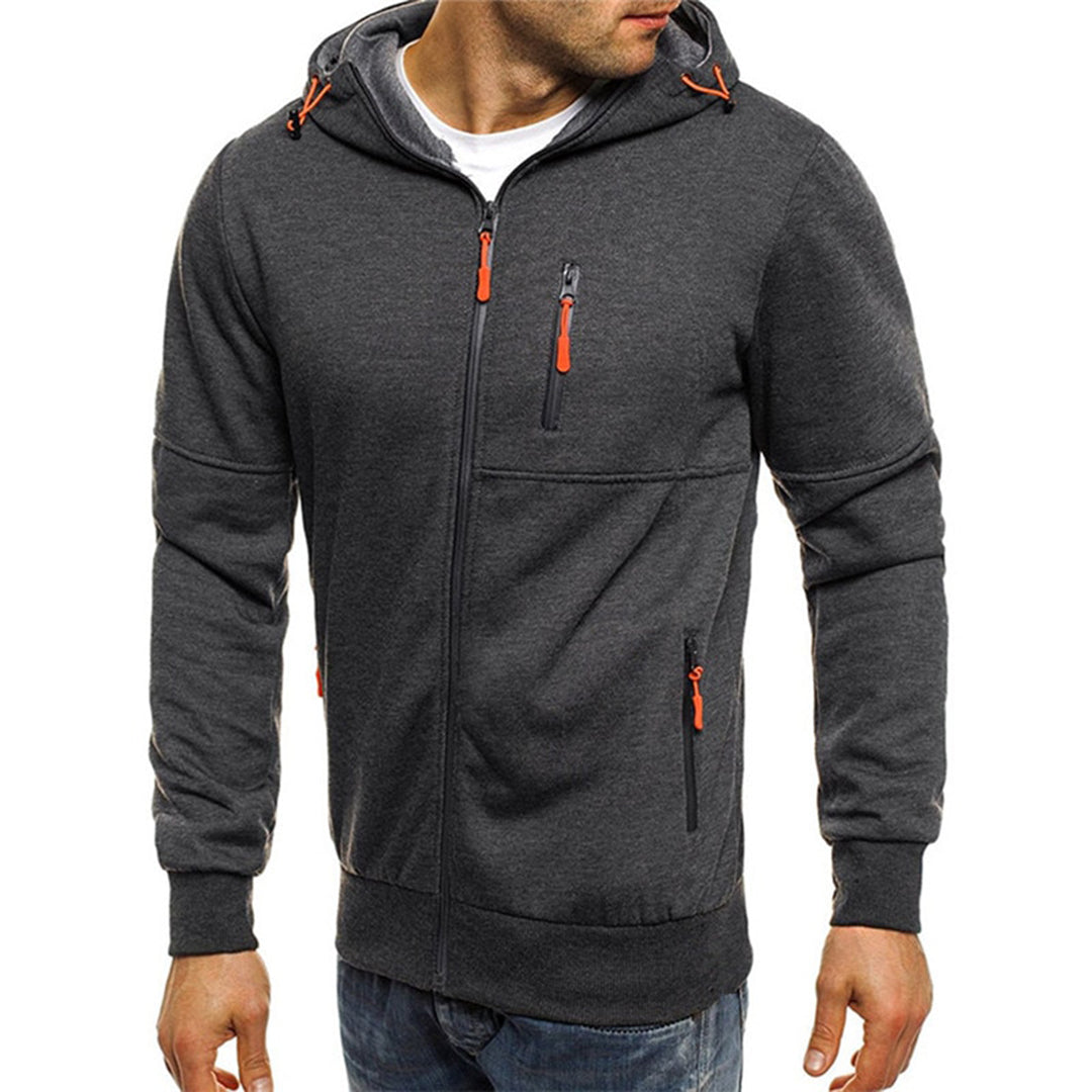 JACKS - Leichter Sommerpullover mit Reißverschluss und Kapuze für Männer