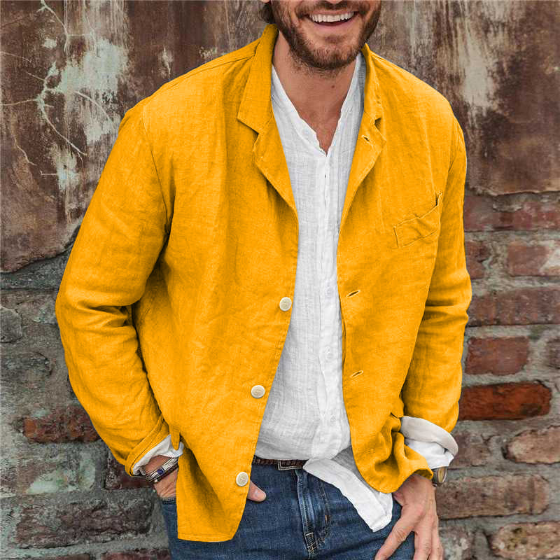 Lässige Jacke mit Reverskragen für Herren