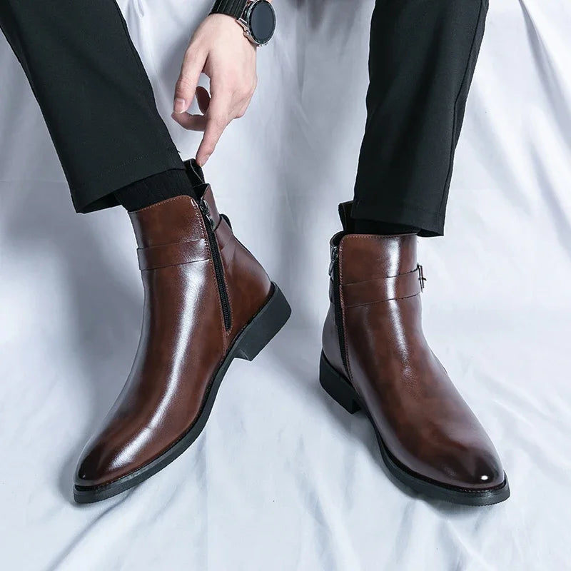 Sergio Echtleder Chelsea Boots