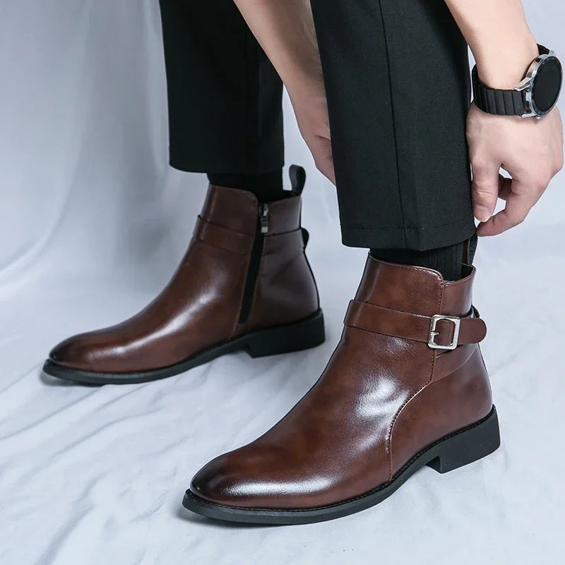 Sergio Echtleder Chelsea Boots