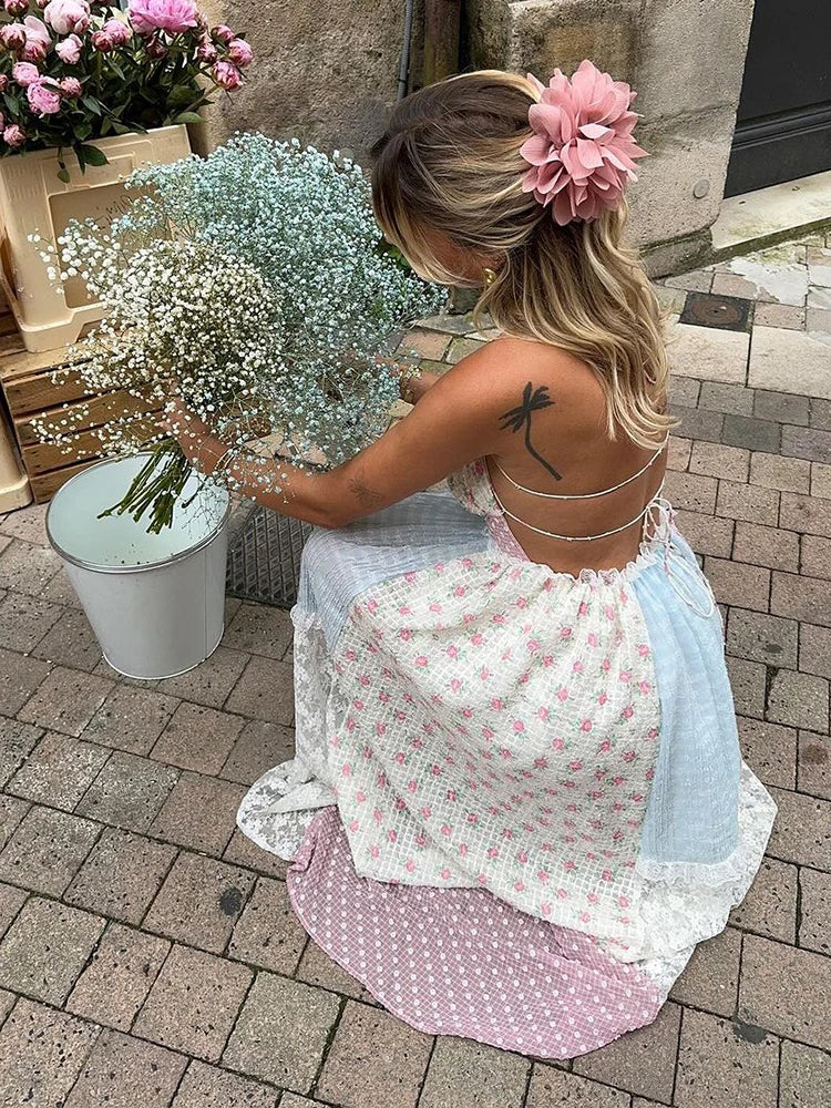 Viviana™ | Patchwork-Kleid mit Trägern