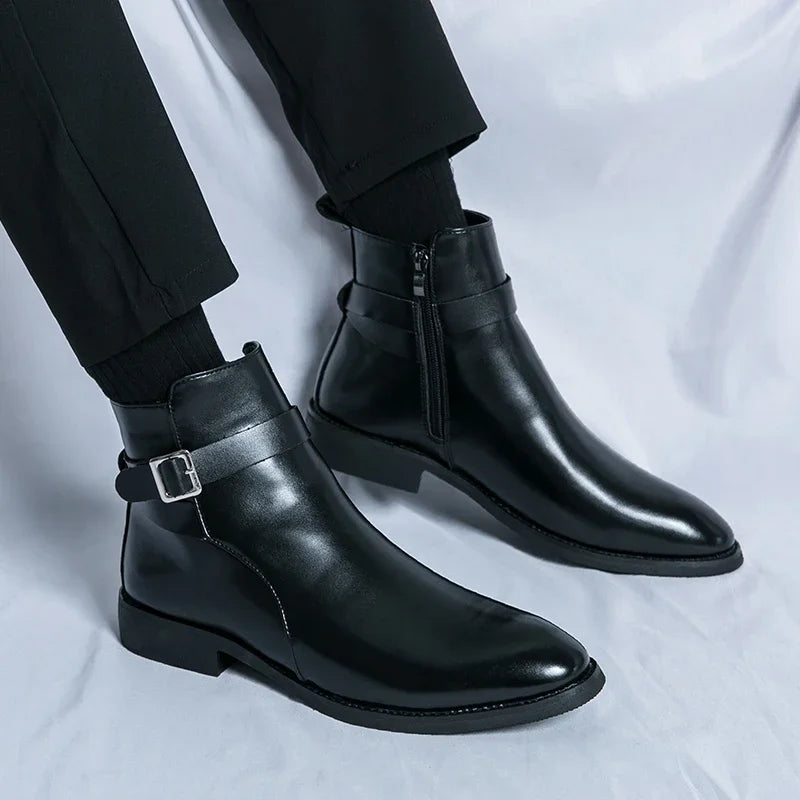 Sergio Echtleder Chelsea Boots