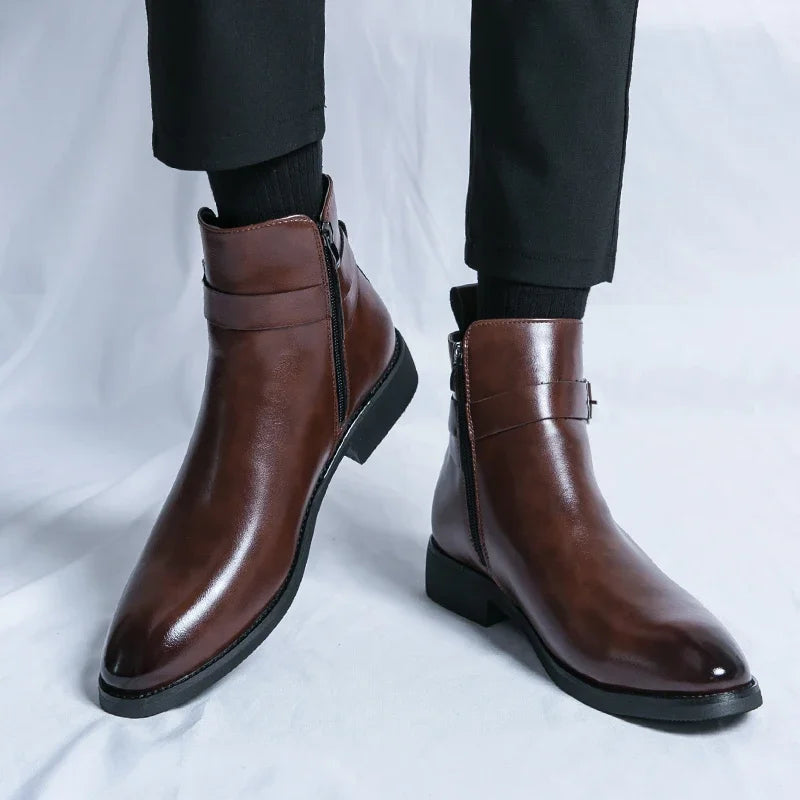 Sergio Echtleder Chelsea Boots