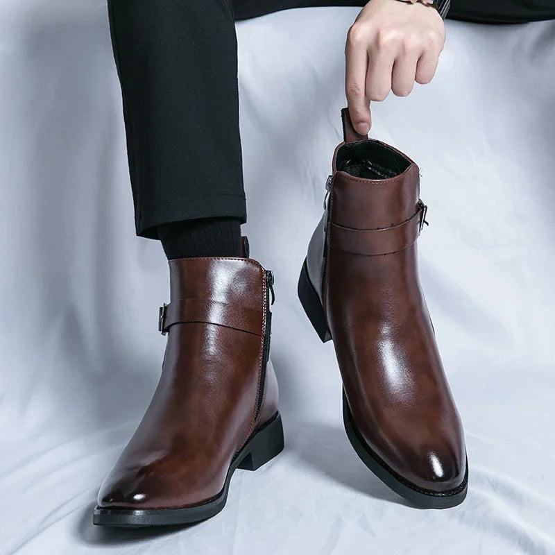 Sergio Echtleder Chelsea Boots