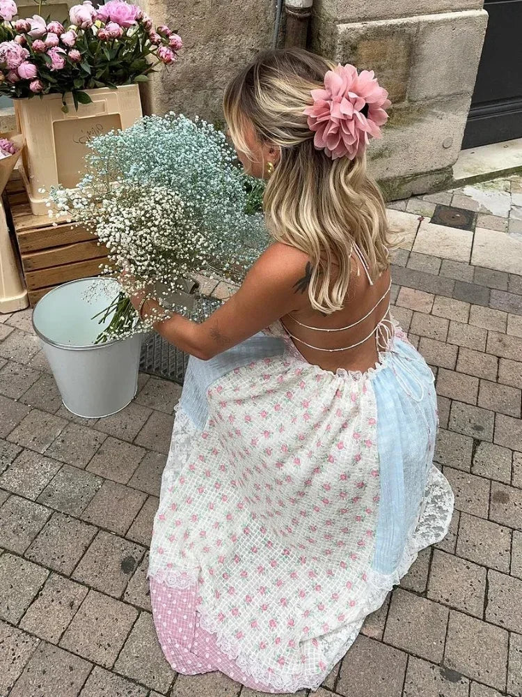 Viviana™ | Patchwork-Kleid mit Trägern