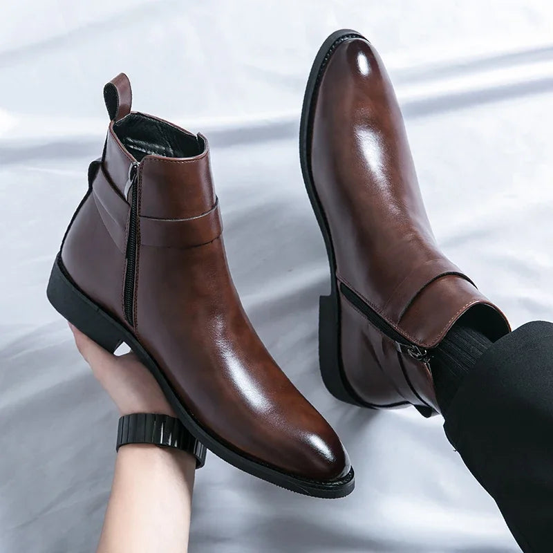 Sergio Echtleder Chelsea Boots