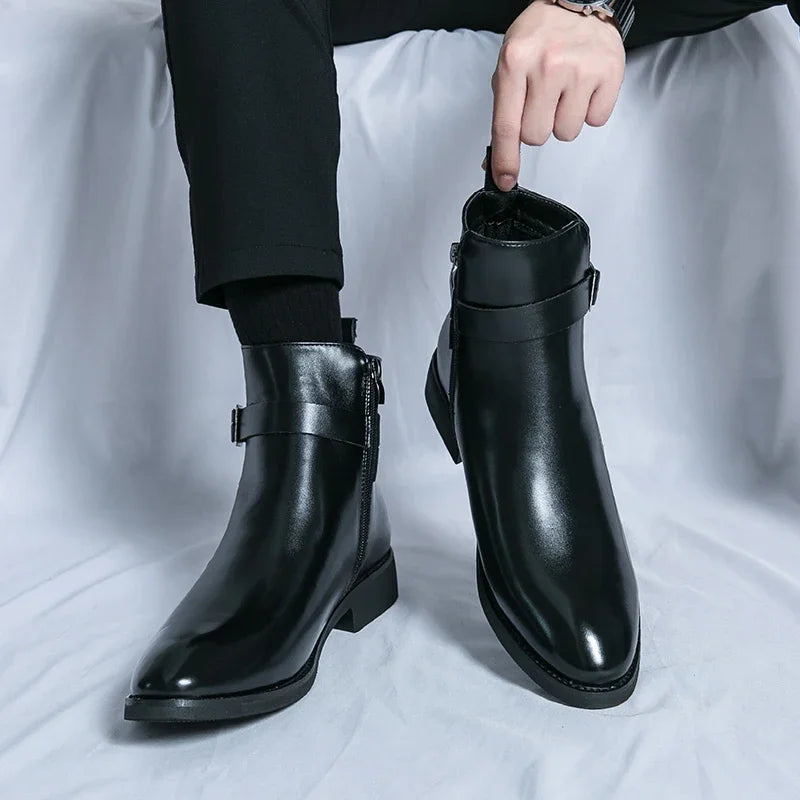 Sergio Echtleder Chelsea Boots