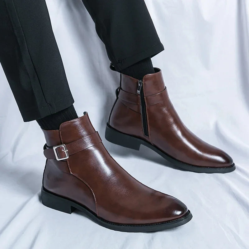 Sergio Echtleder Chelsea Boots