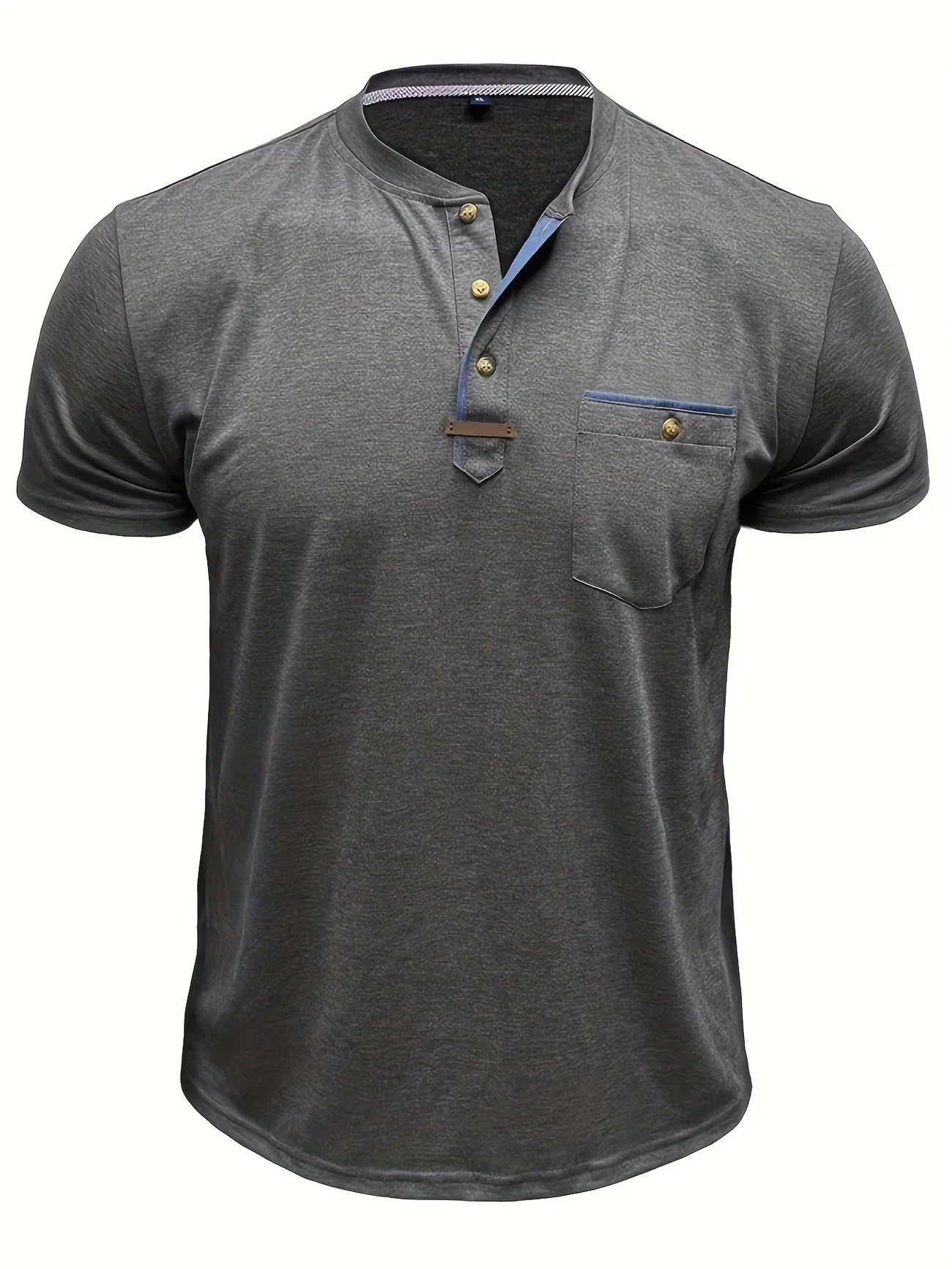 Weiches Basic T-Shirt mit Brusttasche für Herren