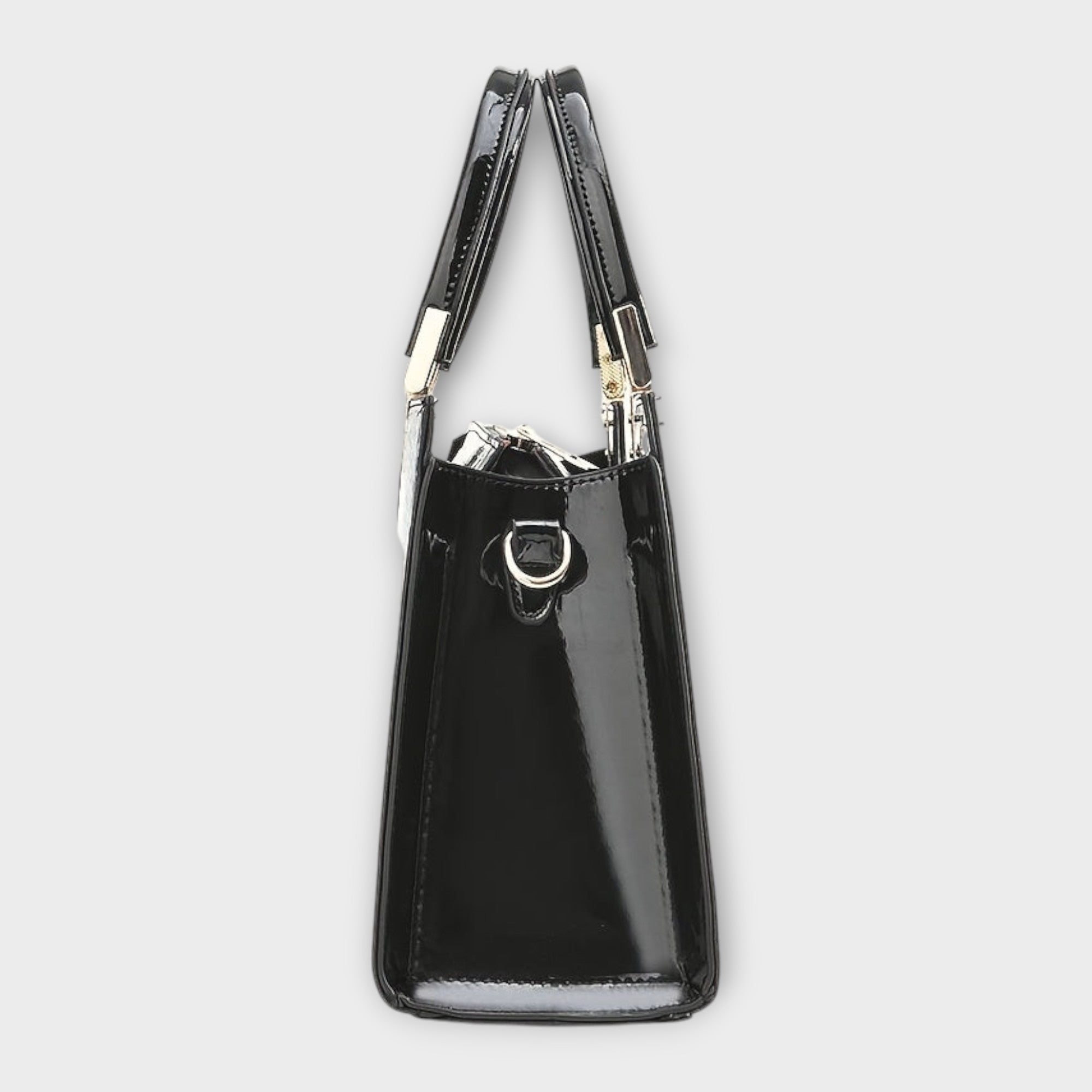 Aurora. - Glänzende Krokodilledermuster-Handtasche