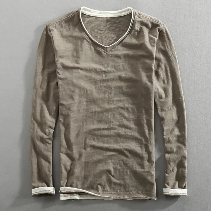 Lenoir™ | Langarm Baumwollhemd