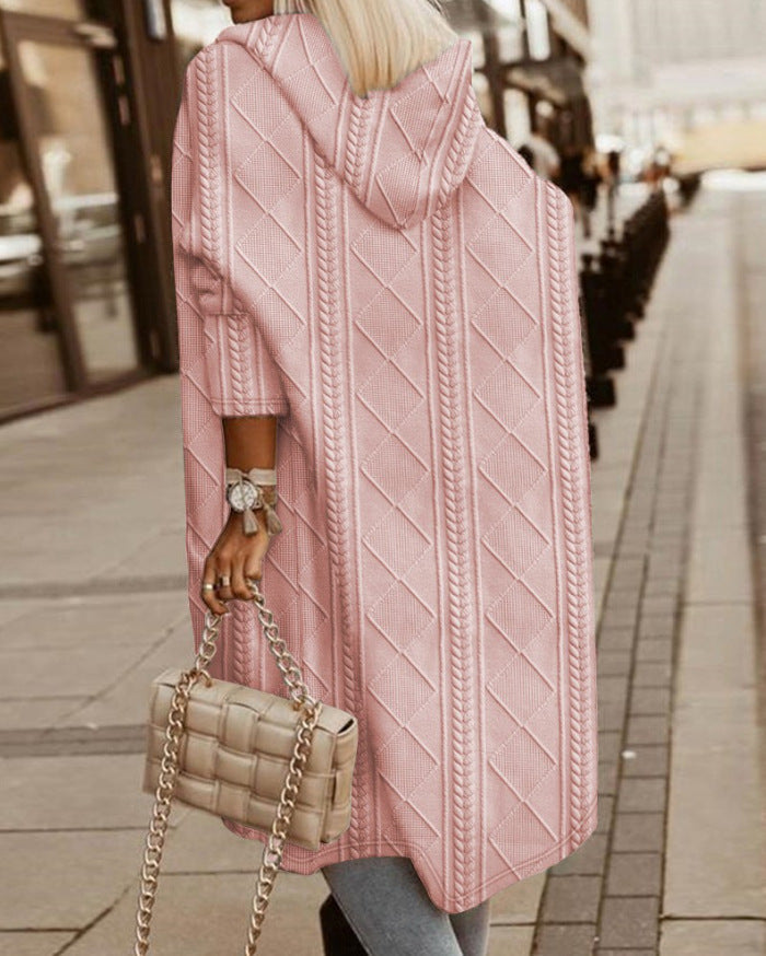 Monalisa - Langer Cardigan mit Kapuze