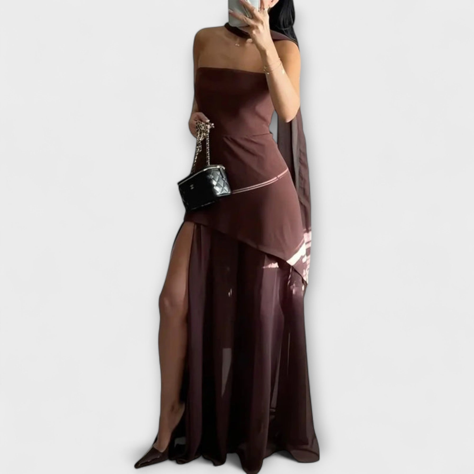 Goldie - Maxikleid aus Chiffon