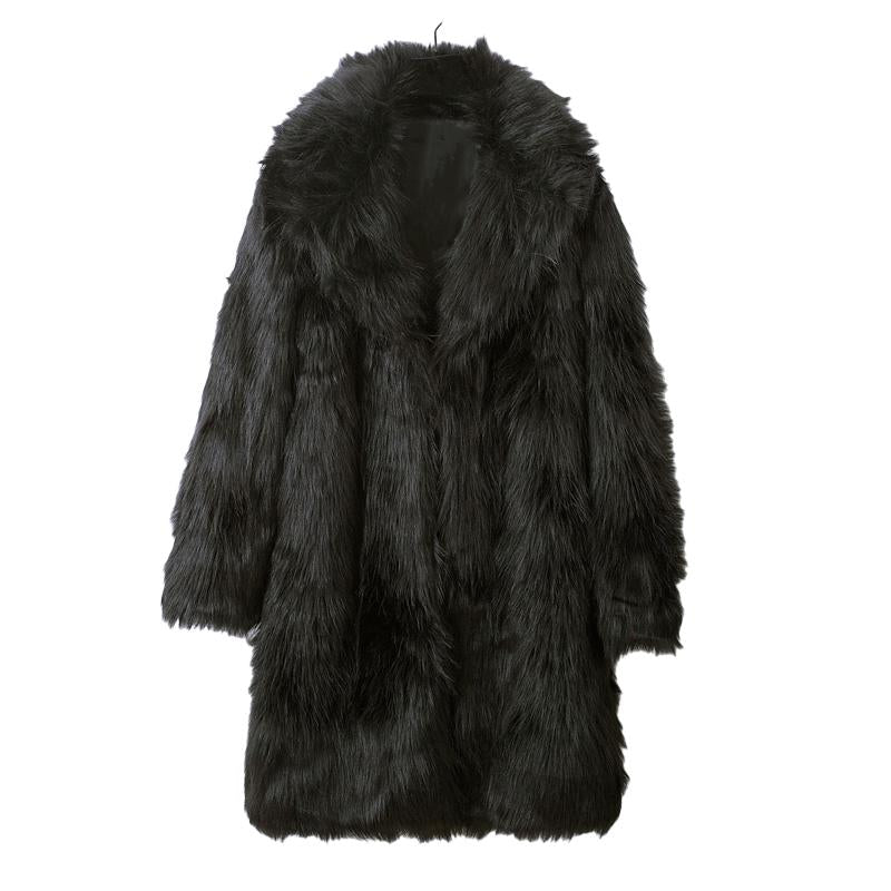 Flauschiger langer Mantel für Herren
