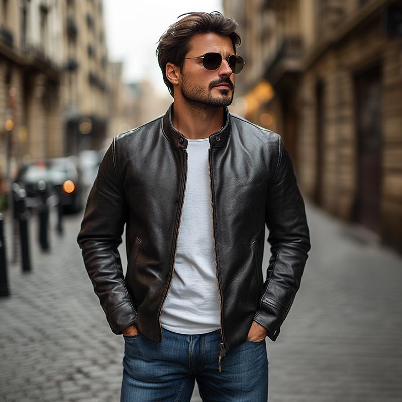 Stehkragenjacke für Herren