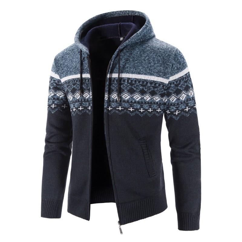 Lässiger gestrickter Hoodie für Herren