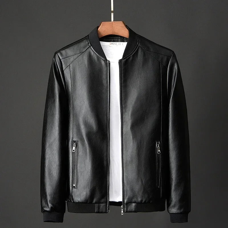 Leder Bikerjacke