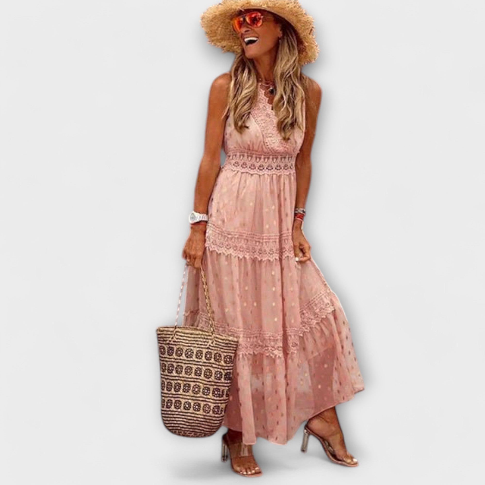 Aurora - Maxikleid mit Boho-Spitze