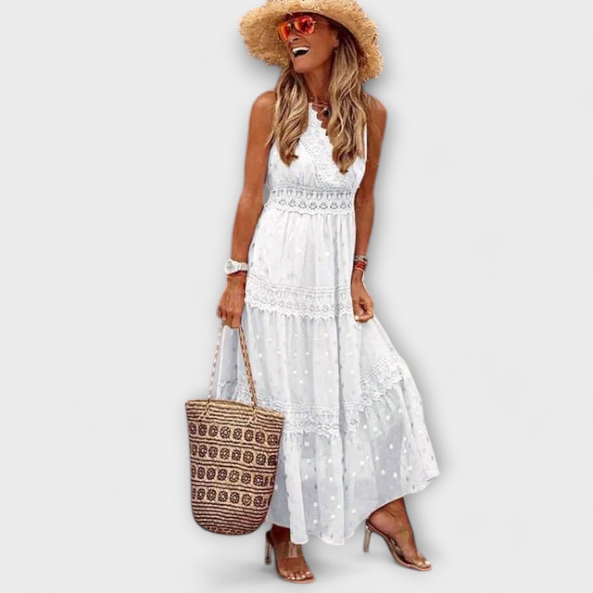 Aurora - Maxikleid mit Boho-Spitze