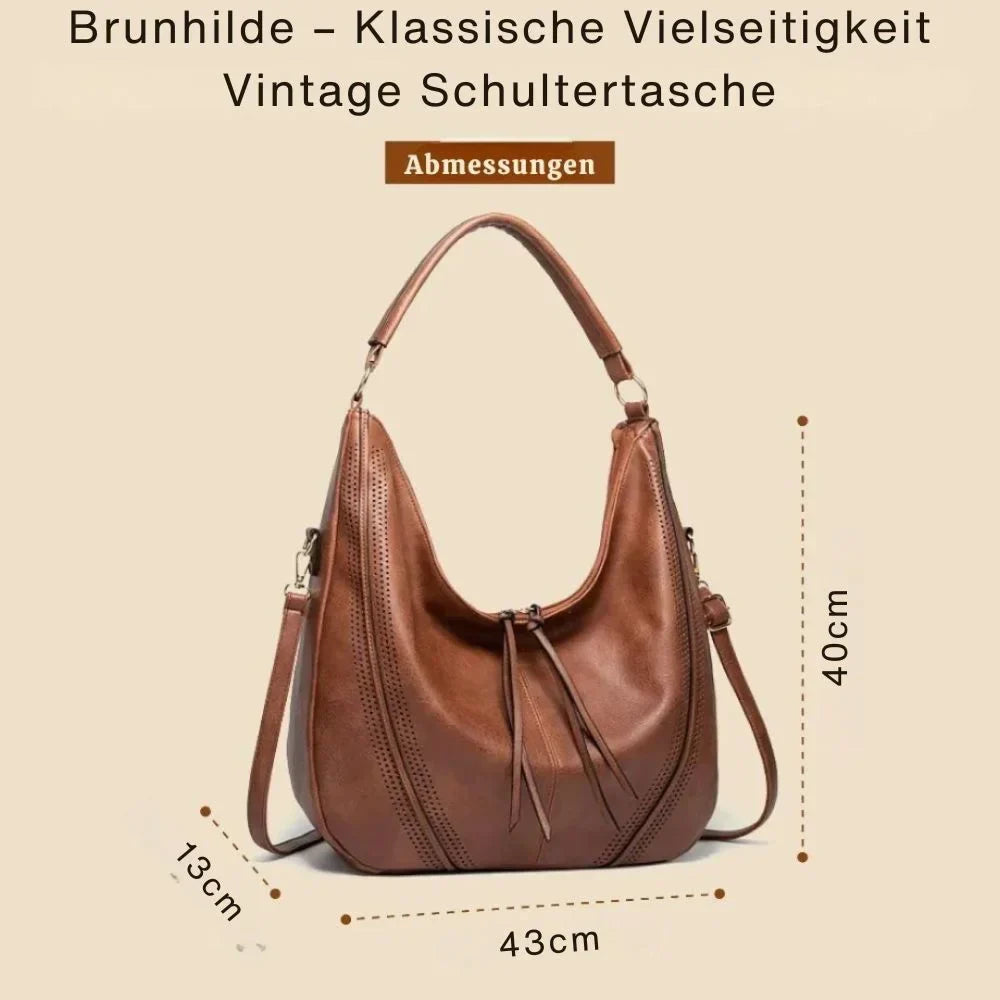 Brunhilde – Klassische Vielseitigkeit Vintage Umhängetasche