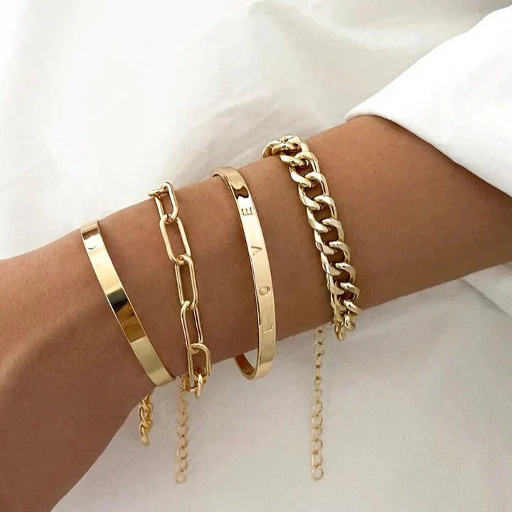 Set von Armbändern Elan Mercer | Gold