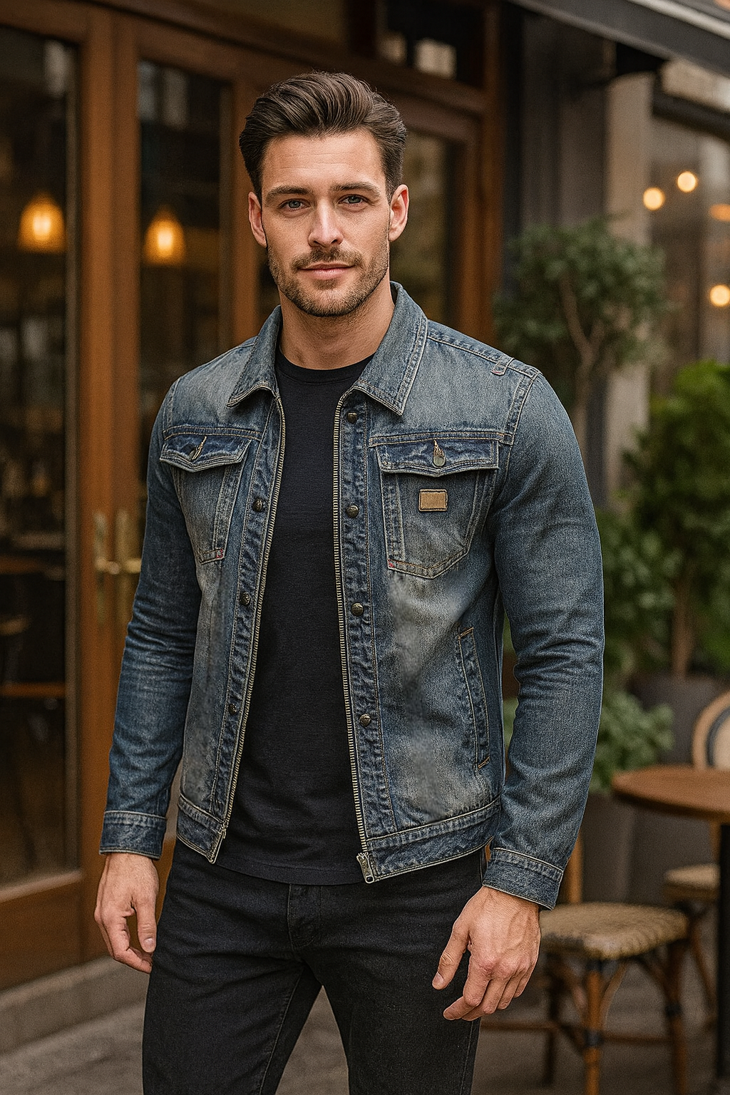GENOVA – Premium Denim Jacke 75% Baumwolle