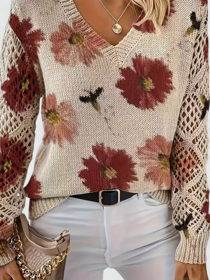 Aurélie | Elegante Pullover mit Blumendesign