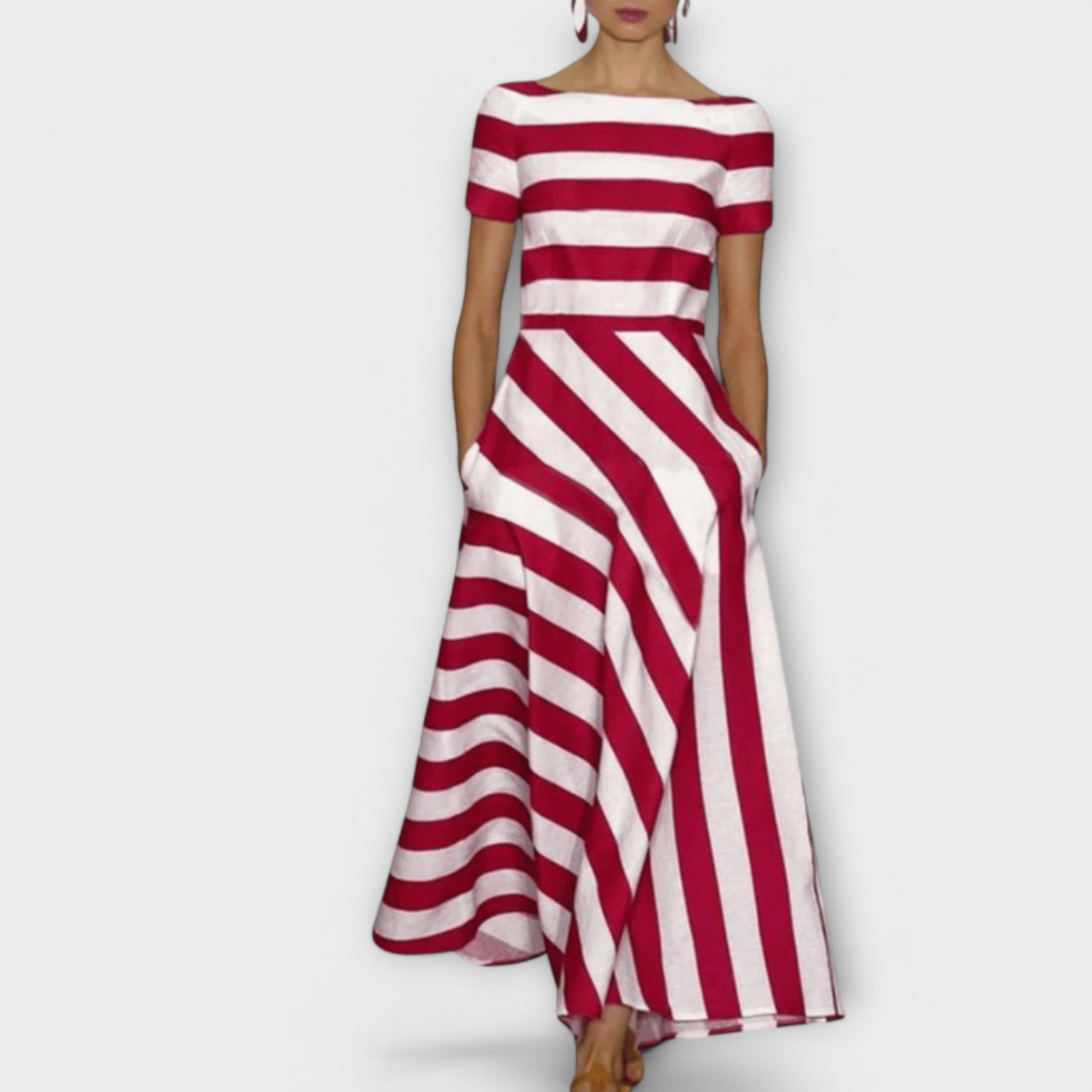 Janell - gestreiftes Maxikleid